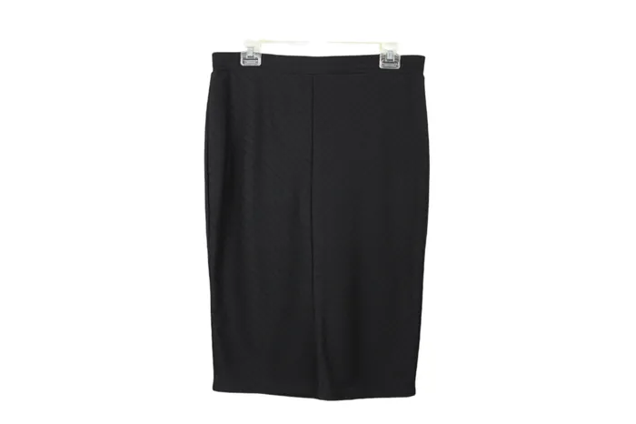 Apt 9 Black Herringbone Skirt M APT9 Rings