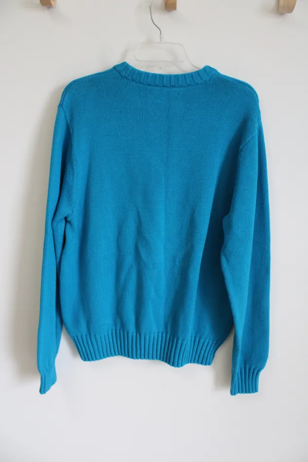 Chaps Rings Chaps Blue Knit Sweater L