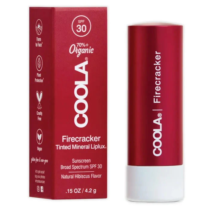 Coola Mineral Liplux Organic SPF 30 Fire Cracker Lip Balm COOLA Earrings