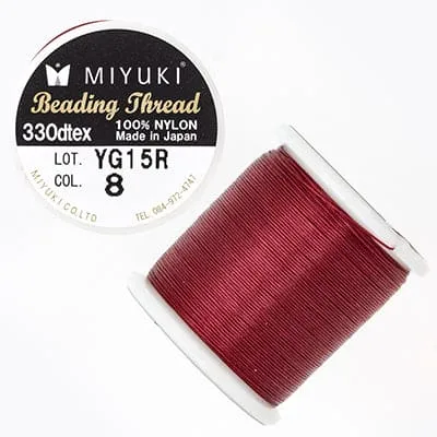 Miyuki Beading Thread50 Meter SpoolColor 8 Red Peppy Beads Earrings