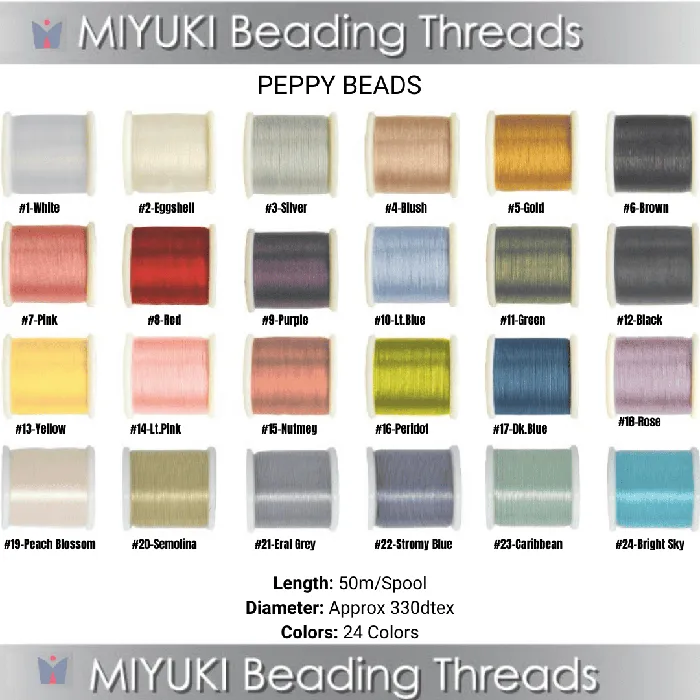 Miyuki Beading Thread50 Meter SpoolColor 8 Red Peppy Beads Earrings