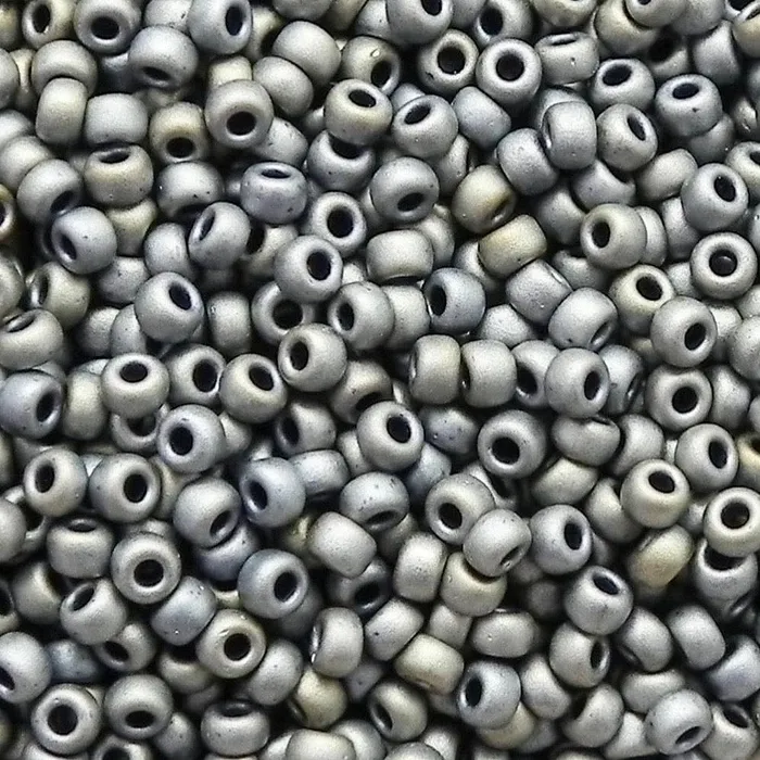 Miyuki Seed Beads 110 Matted Metallic Silver Grey 2002NEW Peppy Beads Rings