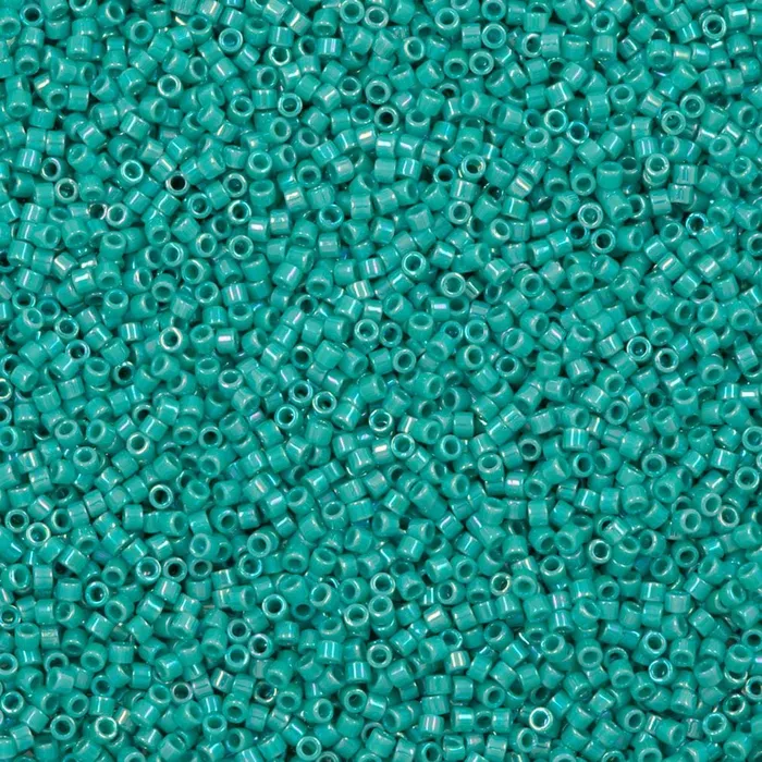 Peppy Beads Earrings DB0166 Opaque Turquoise AB Miyuki Delica 110