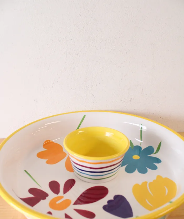 Pfaltzgraff Flourish Chip Dip Tray Set Pfaltzgraff Earrings