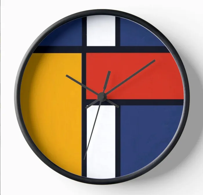 ZAZZLE Rings Clock Mondrian Design