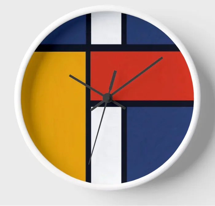 ZAZZLE Rings Clock Mondrian Design