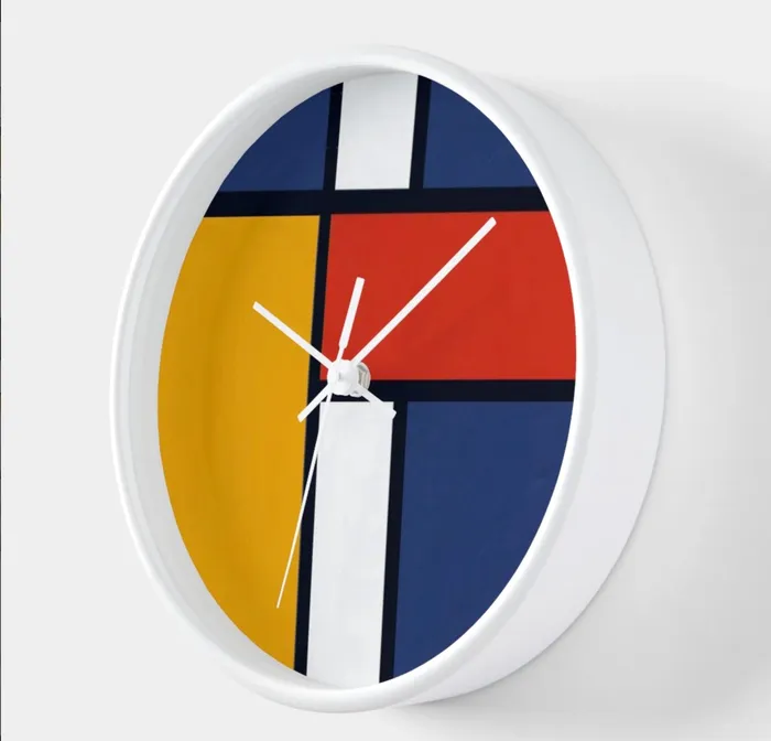 ZAZZLE Rings Clock Mondrian Design