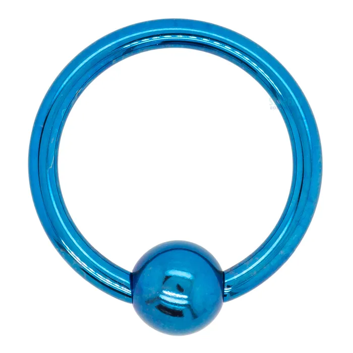 Anatometal Titanium Captive Bead Ring CBR Dark Blue Rings