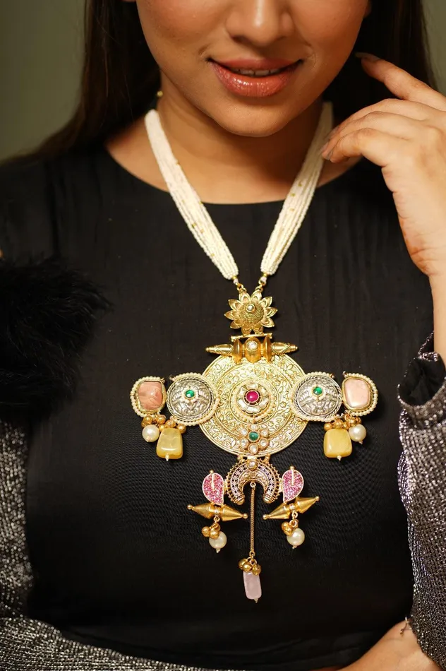 attrangi Upasana Statement Necklace Tribal Jewellery Banjaran Collection Necklaces attrangi Upasana Statement Necklace Tribal Jewellery Banjaran Collection Necklaces