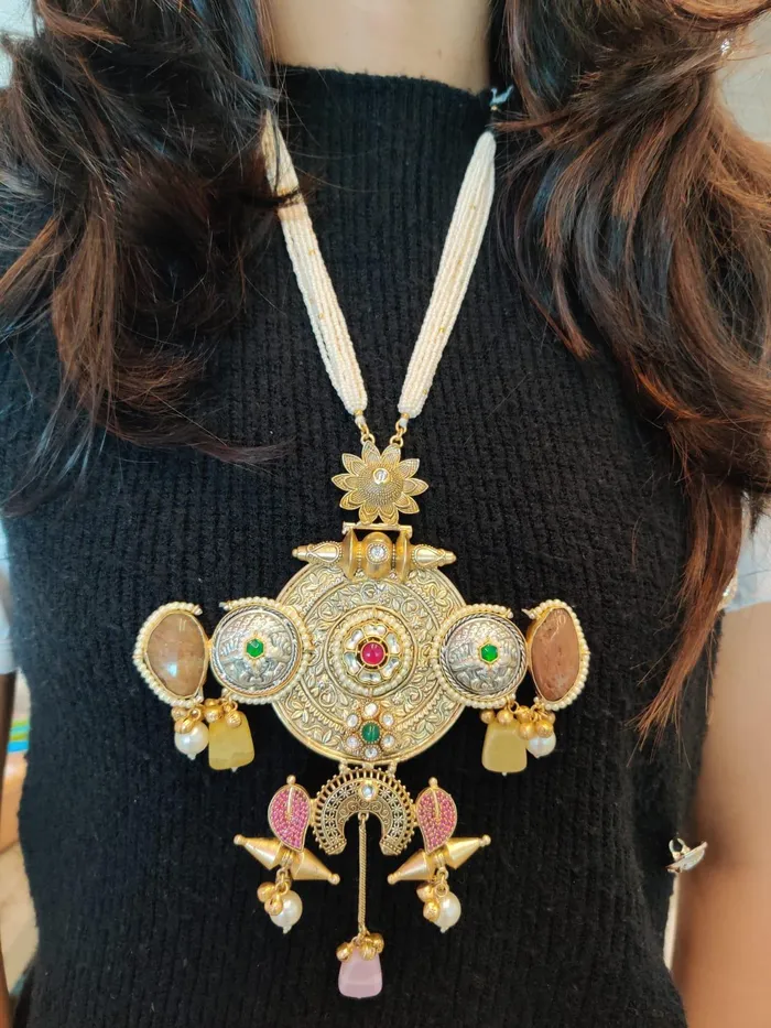 attrangi Upasana Statement Necklace Tribal Jewellery Banjaran Collection Necklaces attrangi Upasana Statement Necklace Tribal Jewellery Banjaran Collection Necklaces
