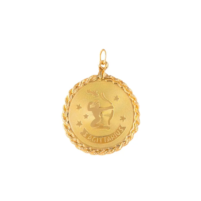 Earrings Vintage Sagittarius 14k Gold Zodiac Charm