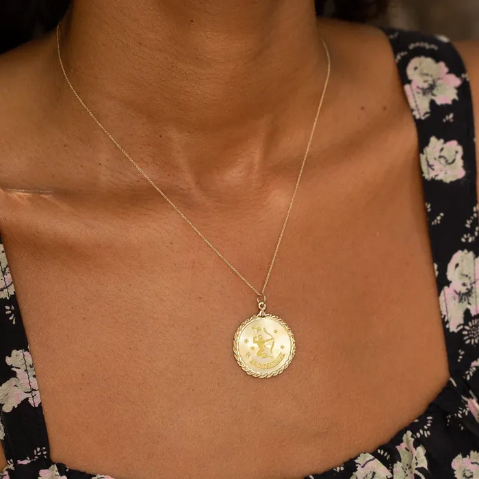 Earrings Vintage Sagittarius 14k Gold Zodiac Charm