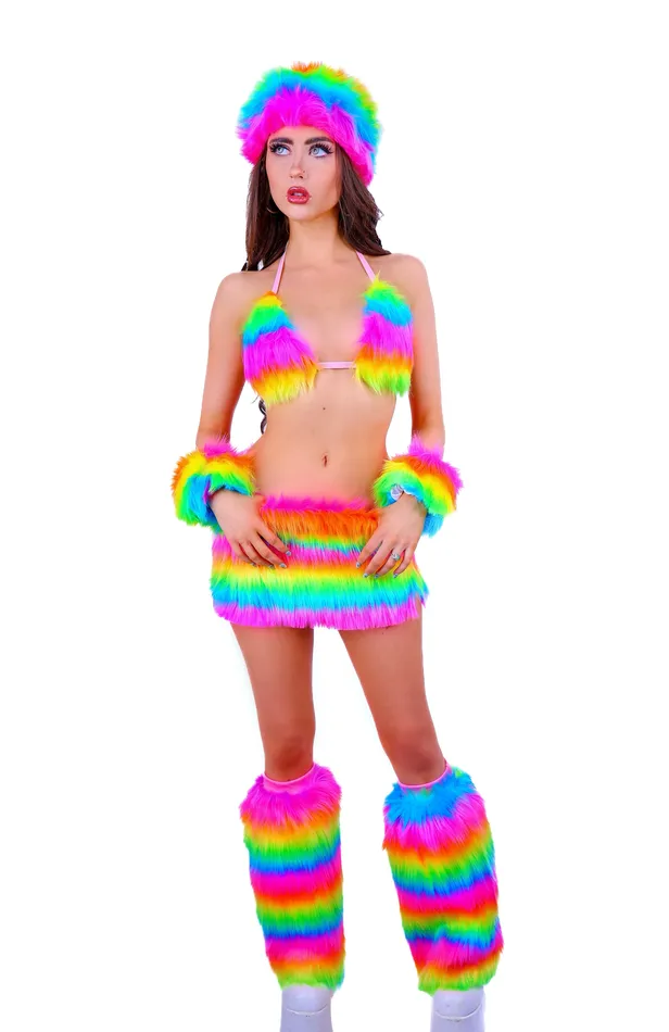 FULL OUTFIT Fuzzy Rainbow Dream Diva 5 pcs THE LUMI SHOP Necklaces