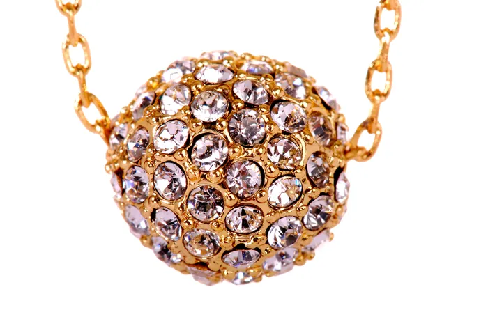 Necklaces Red N7153 Spherical 18k Yellow Gold Plated Swarovski Elements Ball Pendant Necklace Necklaces Red N7153 Spherical 18k Yellow Gold Plated Swarovski Elements Ball Pendant Necklace