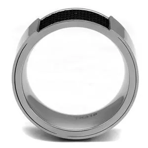 Rings Green CJE2923 Wholesale Mens Stainless Steel Epoxy Jet Band