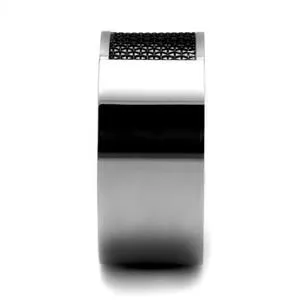 Rings Green CJE2923 Wholesale Mens Stainless Steel Epoxy Jet Band