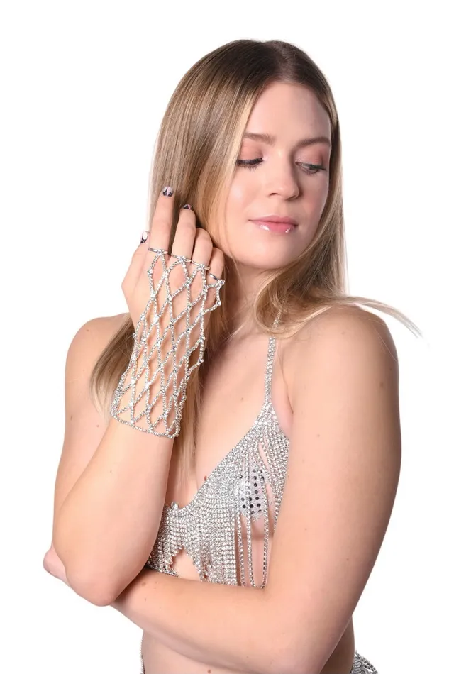 THE LUMi SHOP Rings Silver Rhinestone Hand Glove