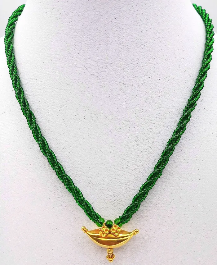 20 karat yellow gold vintage antique style handmade amulet pendant necklace jewelry for girls womens from tribal Rajasthan india TRIBAL ORNAMENTS Necklaces