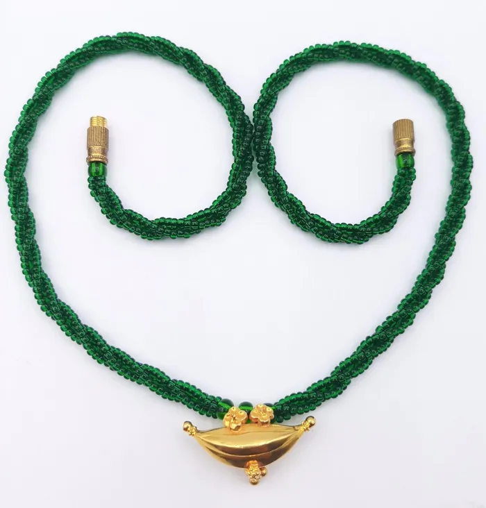 20 karat yellow gold vintage antique style handmade amulet pendant necklace jewelry for girls womens from tribal Rajasthan india TRIBAL ORNAMENTS Necklaces