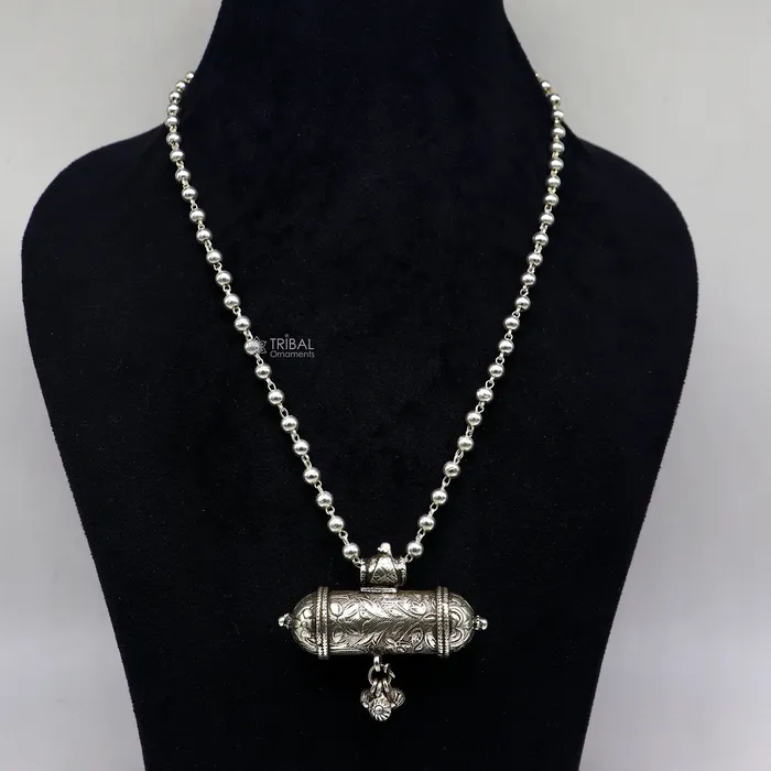 925 Sterling silver handmade Ethnic cultural tribal pendant with wax filled silver beaded necklace traditional choker brides jewelry set655 TRIBAL ORNAMENTS Necklaces 925 Sterling silver handmade Ethnic cultural tribal pendant with wax filled silver beaded necklace traditional choker brides jewelry set655 TRIBAL ORNAMENTS Necklaces