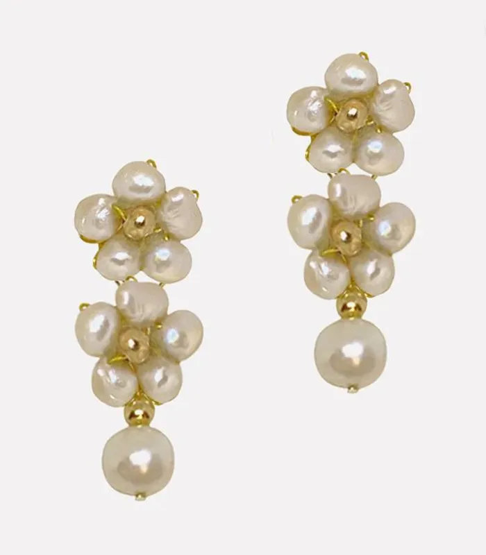 Arete Earrings Kalachuchi 3in1 Drop Hoop Earrings