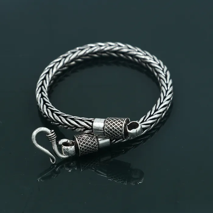 Bracelets TRIBAL ORNAMENTS 8 85 5mm 925 sterling silver wheat design chain customized design handmade silver bracelet unisex indian tribal jewelry sbr767 Bracelets TRIBAL ORNAMENTS 8 85 5mm 925 sterling silver wheat design chain customized design handmade silver bracelet unisex indian tribal jewelry sbr767