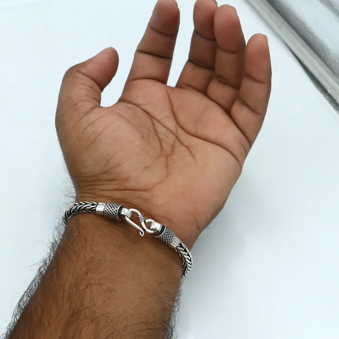 Bracelets TRIBAL ORNAMENTS 8 85 5mm 925 sterling silver wheat design chain customized design handmade silver bracelet unisex indian tribal jewelry sbr767 Bracelets TRIBAL ORNAMENTS 8 85 5mm 925 sterling silver wheat design chain customized design handmade silver bracelet unisex indian tribal jewelry sbr767