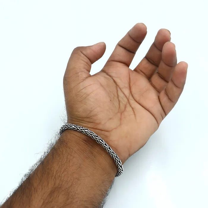 Bracelets TRIBAL ORNAMENTS 8 85 5mm 925 sterling silver wheat design chain customized design handmade silver bracelet unisex indian tribal jewelry sbr767 Bracelets TRIBAL ORNAMENTS 8 85 5mm 925 sterling silver wheat design chain customized design handmade silver bracelet unisex indian tribal jewelry sbr767