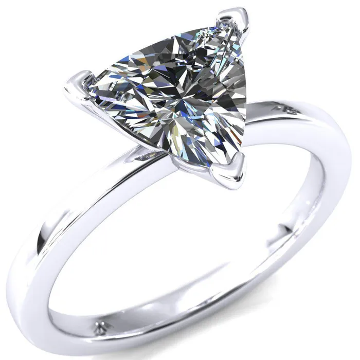 Fire Brilliance Tessa Trillion Moissanite 3 Prong Pitched Shoulders Solitaire Engagement Ring Rings Fire Brilliance Tessa Trillion Moissanite 3 Prong Pitched Shoulders Solitaire Engagement Ring Rings