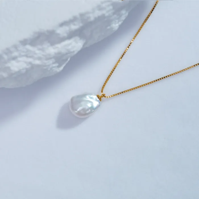 Necklaces Pearly Lustre Keshi Freshwater Pearl Necklace WN00597