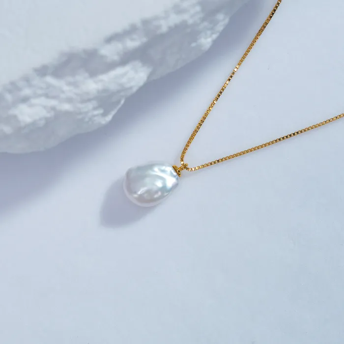 Necklaces Pearly Lustre Keshi Freshwater Pearl Necklace WN00597
