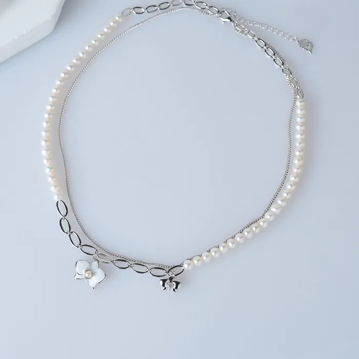 Pearly Lustre Top Grade Freshwater Pearl Necklace WN00715 ORCHID Necklaces