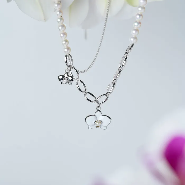 Pearly Lustre Top Grade Freshwater Pearl Necklace WN00715 ORCHID Necklaces