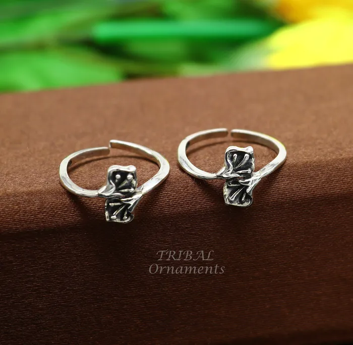 Rings TRIBAL ORNAMENTS 925 sterling silver uniquely handcrafted vintage style oxidized toe rings best brides wedding jewelry tribal jewelry ytr13
