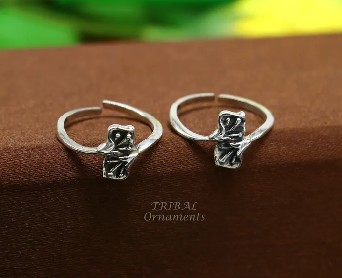 Rings TRIBAL ORNAMENTS 925 sterling silver uniquely handcrafted vintage style oxidized toe rings best brides wedding jewelry tribal jewelry ytr13