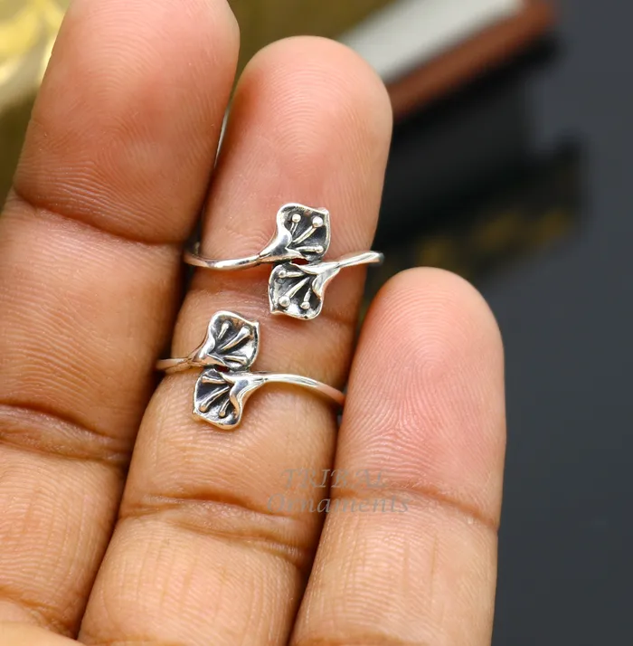 Rings TRIBAL ORNAMENTS 925 sterling silver uniquely handcrafted vintage style oxidized toe rings best brides wedding jewelry tribal jewelry ytr13