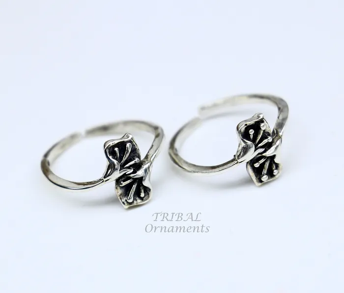 Rings TRIBAL ORNAMENTS 925 sterling silver uniquely handcrafted vintage style oxidized toe rings best brides wedding jewelry tribal jewelry ytr13