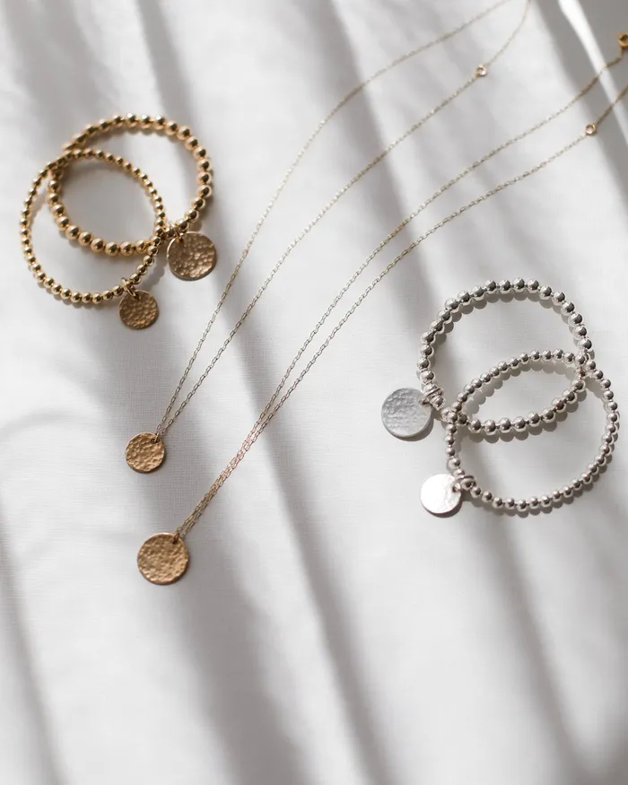 Stylin By Aylin Necklaces THE HAMMERED COIN NECKLACE GOLD