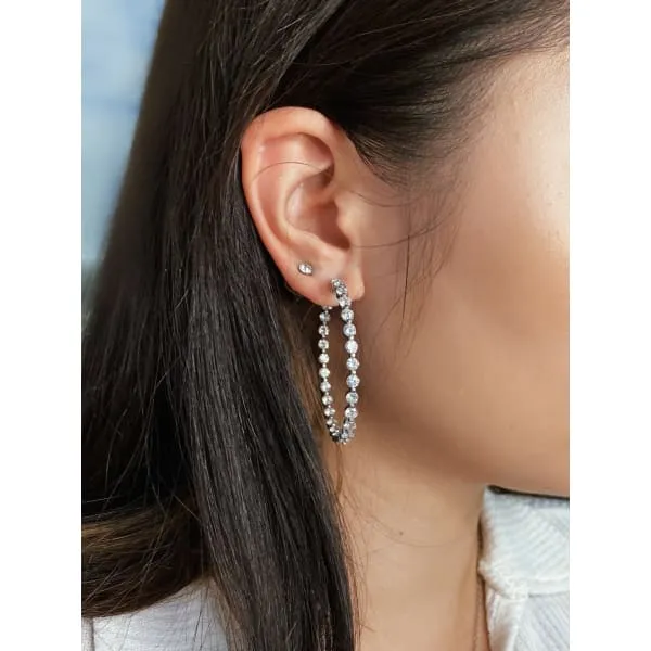 14k White Gold Hoops feature 1400ct Round Cut Diamonds EAR35000 Diamond Source NYC Earrings 14k White Gold Hoops feature 1400ct Round Cut Diamonds EAR35000 Diamond Source NYC Earrings