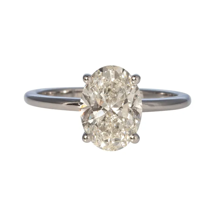 2ct I SI1 Oval Diamond Solitaire 14K White Gold Engagement Ring Croghans Rings 2ct I SI1 Oval Diamond Solitaire 14K White Gold Engagement Ring Croghans Rings