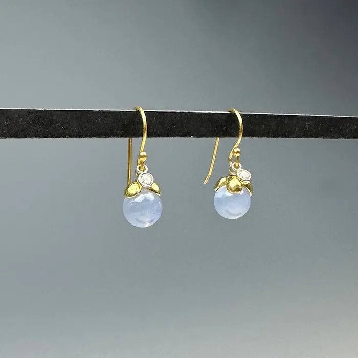 Berry Bloom Earrings in Vermeil and Lace Agate Sarah Richardson Jewelry Earrings
