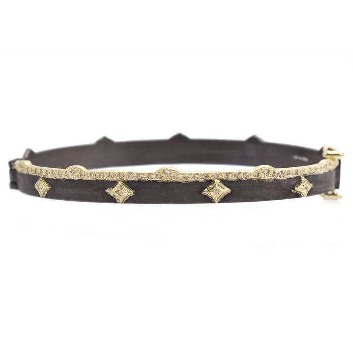 Bracelets Armenta Armenta Blackened Sterling Silver and 18K Yellow Gold Old World Crivelli Diamond Bracelet Bracelets Armenta Armenta Blackened Sterling Silver and 18K Yellow Gold Old World Crivelli Diamond Bracelet