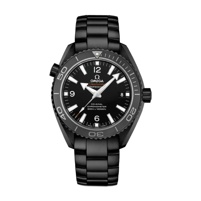 Bracelets Omega Omega Seamaster 42mm Watch Ref 23230422101001PVD Black Index Dial Black PVD Stainless Steel Bracelet