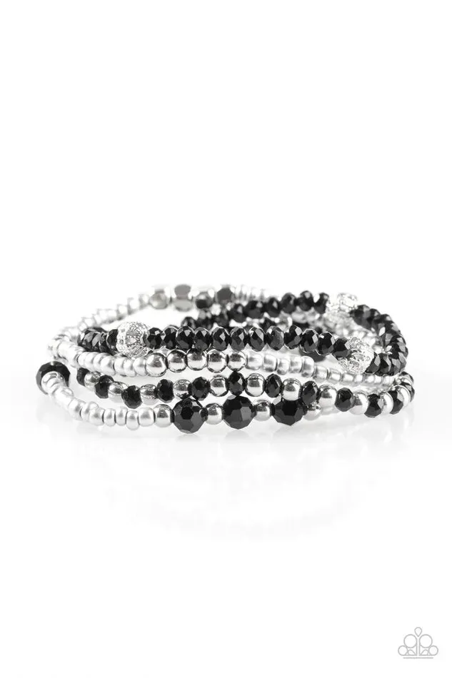 Bracelets Paparazzi Bracelet All Glam Black Paparazzi Jewelry