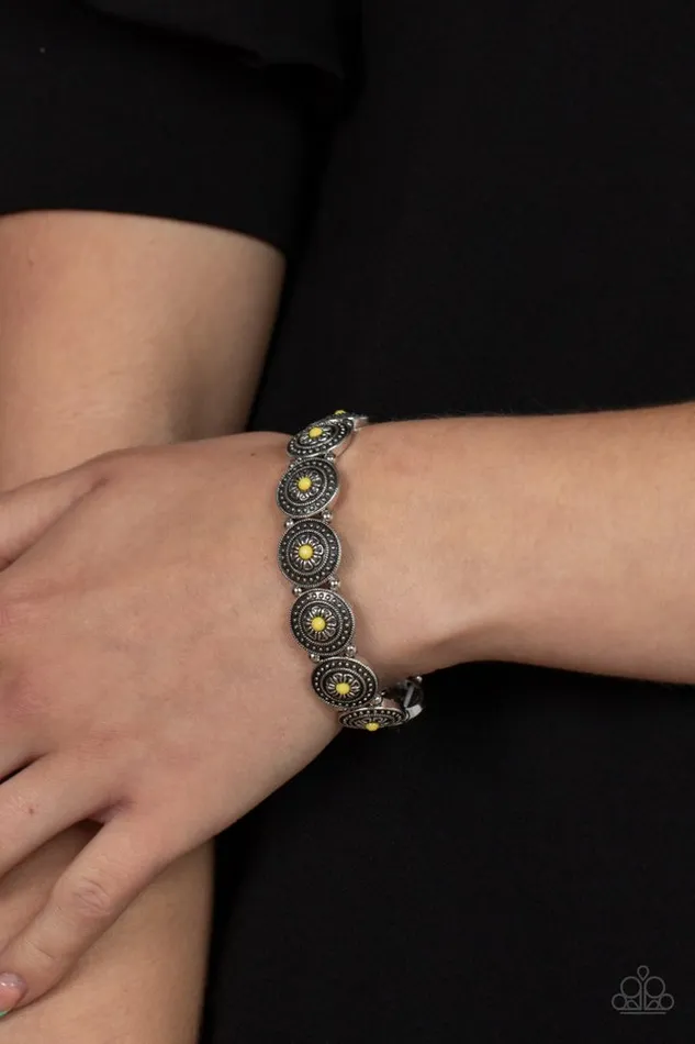 Bracelets Paparazzi Bracelet Granada Garden Party Yellow Paparazzi Jewelry