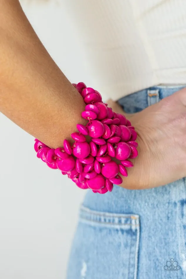 Bracelets Paparazzi Bracelet Island Mixer Pink Paparazzi Jewelry