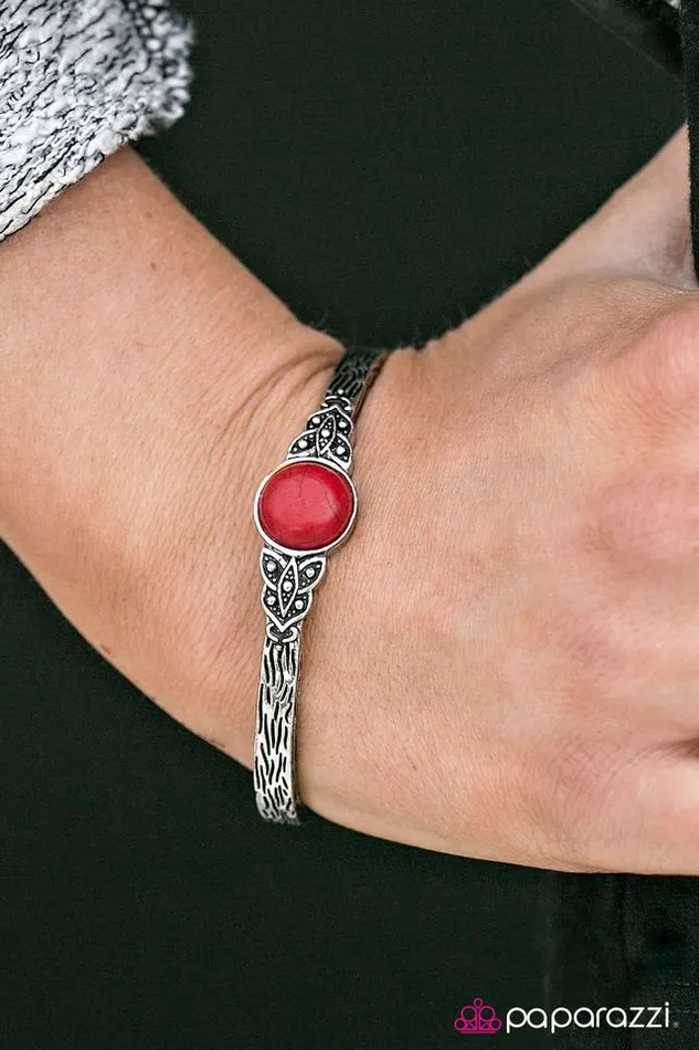 Bracelets Paparazzi Bracelet Rural Refinery Red Paparazzi Jewelry