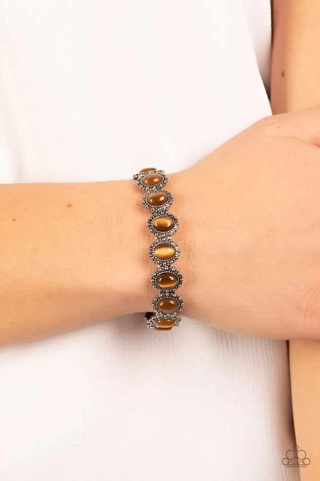Bracelets Paparazzi Bracelet Sweet Oblivion Brown Paparazzi Jewelry