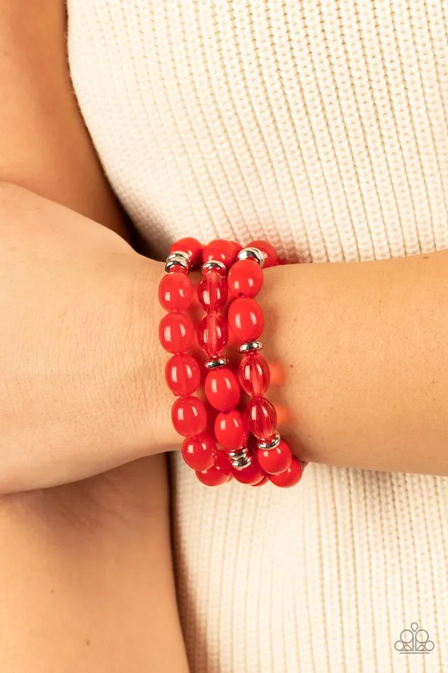 Bracelets Paparazzi Jewelry Paparazzi Bracelet Coastal Coastin Red