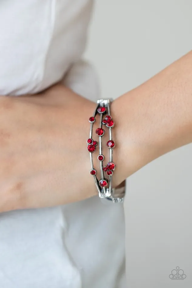 Bracelets Paparazzi Jewelry Paparazzi Bracelet Cosmic Candescence Red